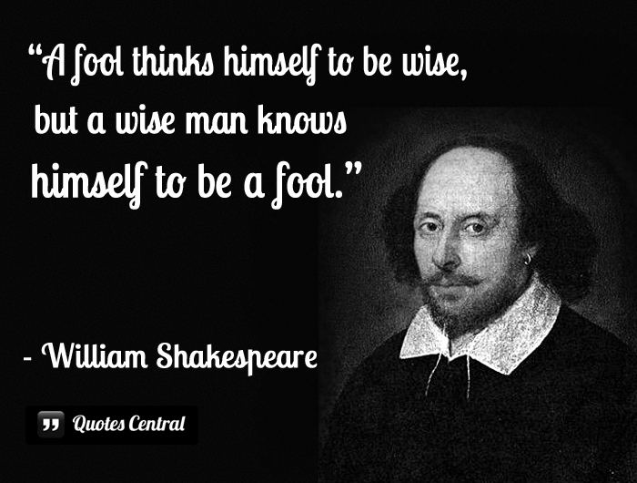 ep Shakespeare funny fridge magnet A Fool Thinks Himself To Be Wise.. 